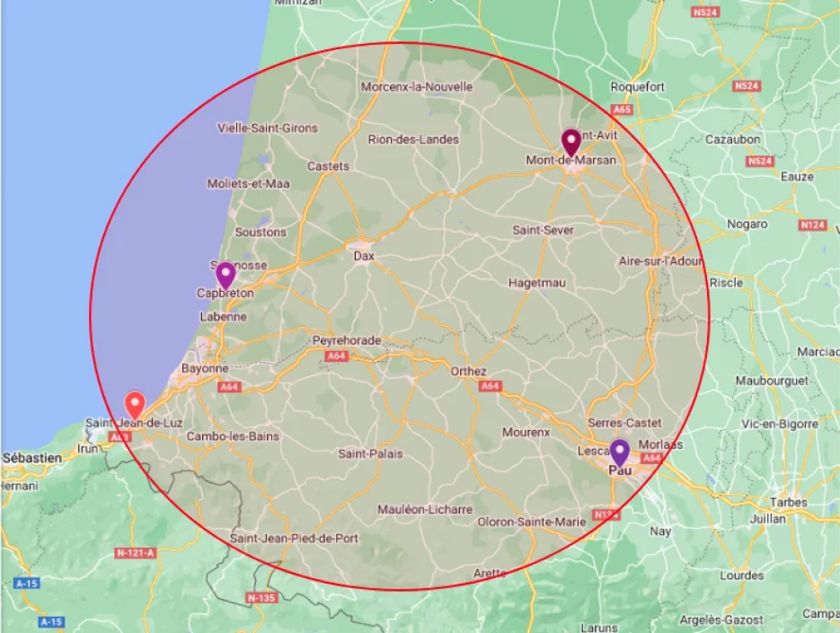 Sd Traitement Termites Traitement Termites Pau Map 1
